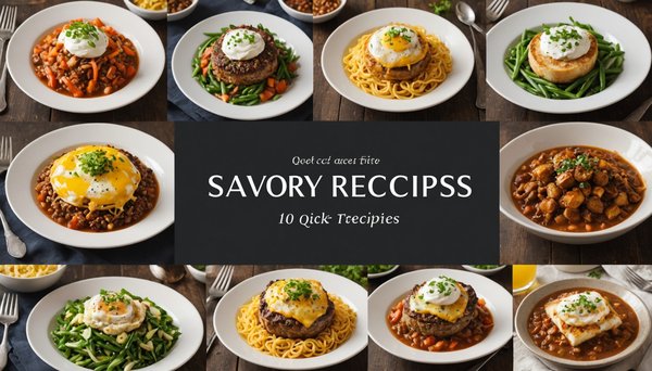 Recettes salées : 10 plats rapides et savoureux à réaliser